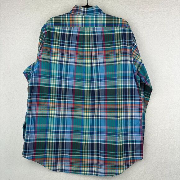 Ralph Lauren Check Oxford Button Down Shirt Mens XL Plaid Colorful 100% Cotton - Picture 9 of 11